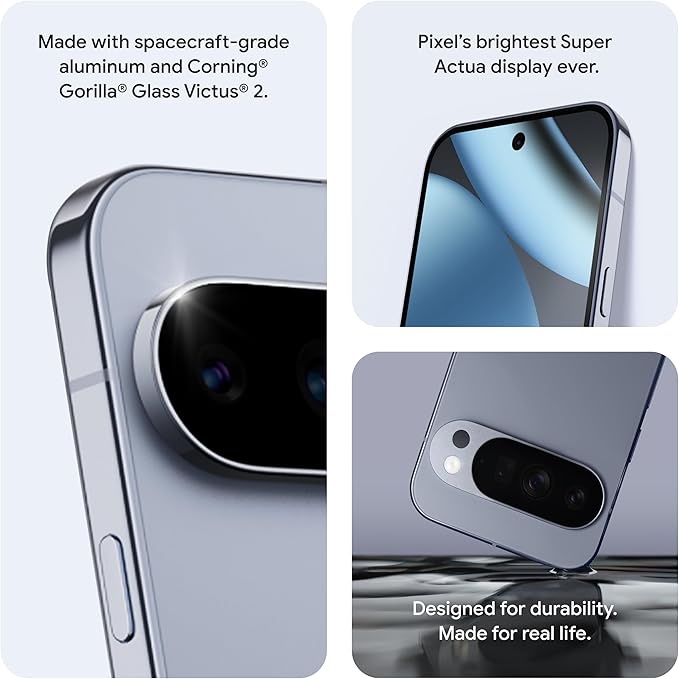 Google Pixel 10 Pro XL - Unlocked Android Smartphone - Gemini AI Assistant, Triple Rear Camera System, Fast-Charging 24+ Hour Battery, and 6.8" Super Actua Display - Obsidian - 256 GB (2025 Model)