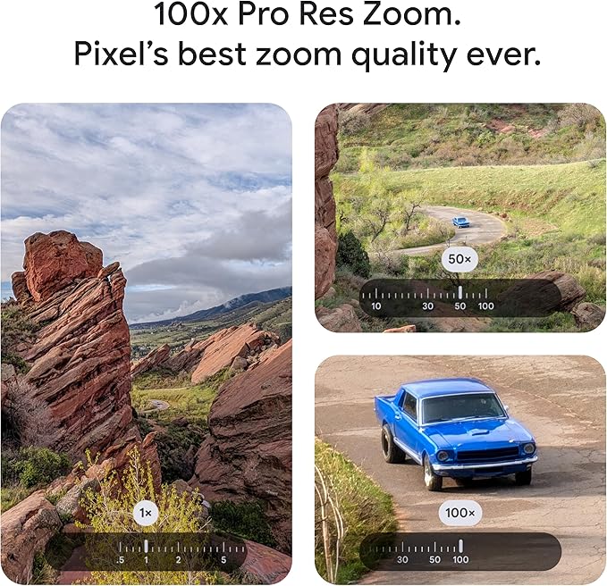 Google Pixel 10 Pro XL - Unlocked Android Smartphone - Gemini AI Assistant, Triple Rear Camera System, Fast-Charging 24+ Hour Battery, and 6.8" Super Actua Display - Obsidian - 256 GB (2025 Model)